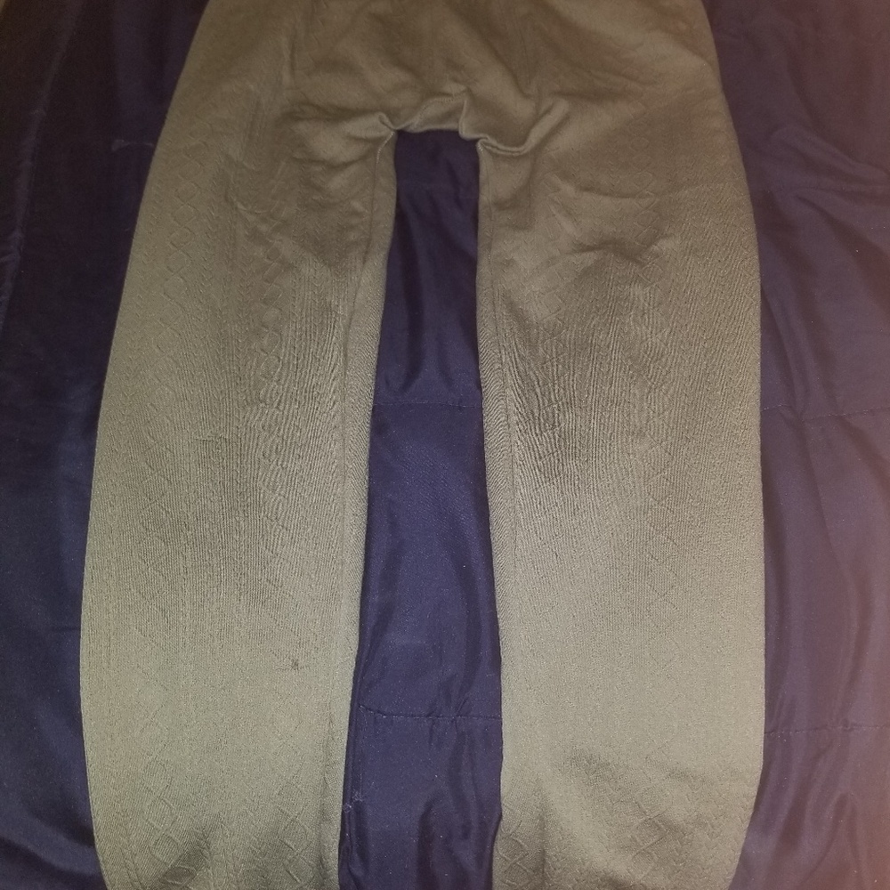 Army green leggings